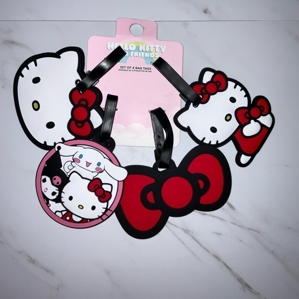Hello Kitty luggage tags set of 4